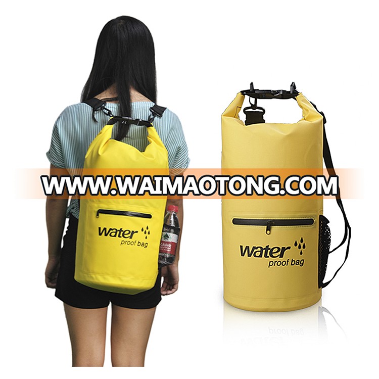 2017 China Manufacturer 20L PVC 500D Waterproof Dry Bag Backpack